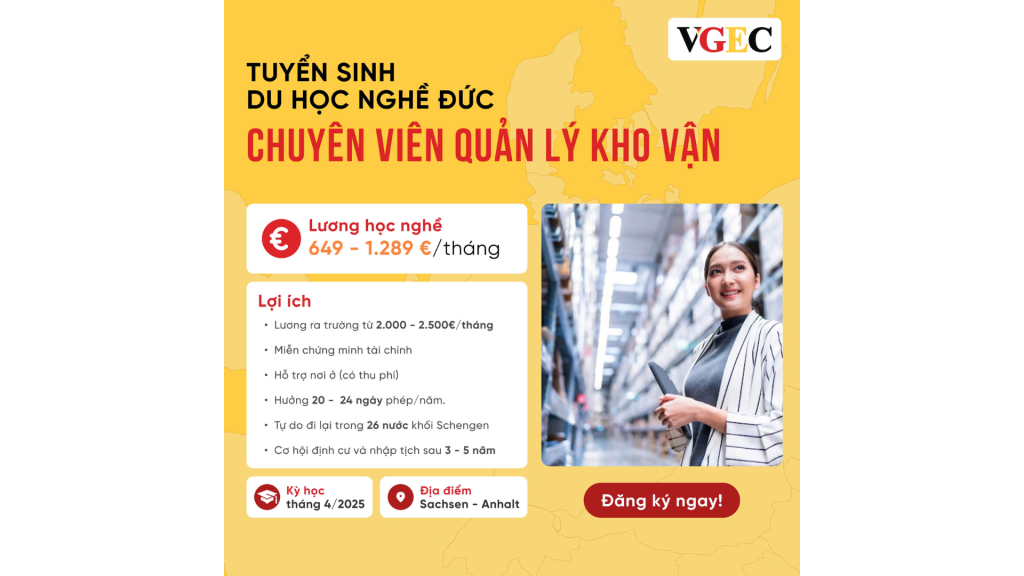 Ảnh: Du học nghề Chuyên viên kho vận tại Đức cùng VGEC
