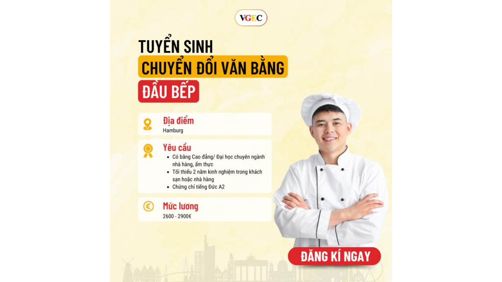 Chuyển đổi bằng Đầu bếp tại Đức 2025 7 Ảnh: Cùng VGEC chuyển đổi bằng Đầu bếp tại Đức